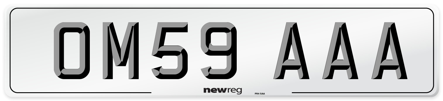 OM59 AAA Number Plate from New Reg